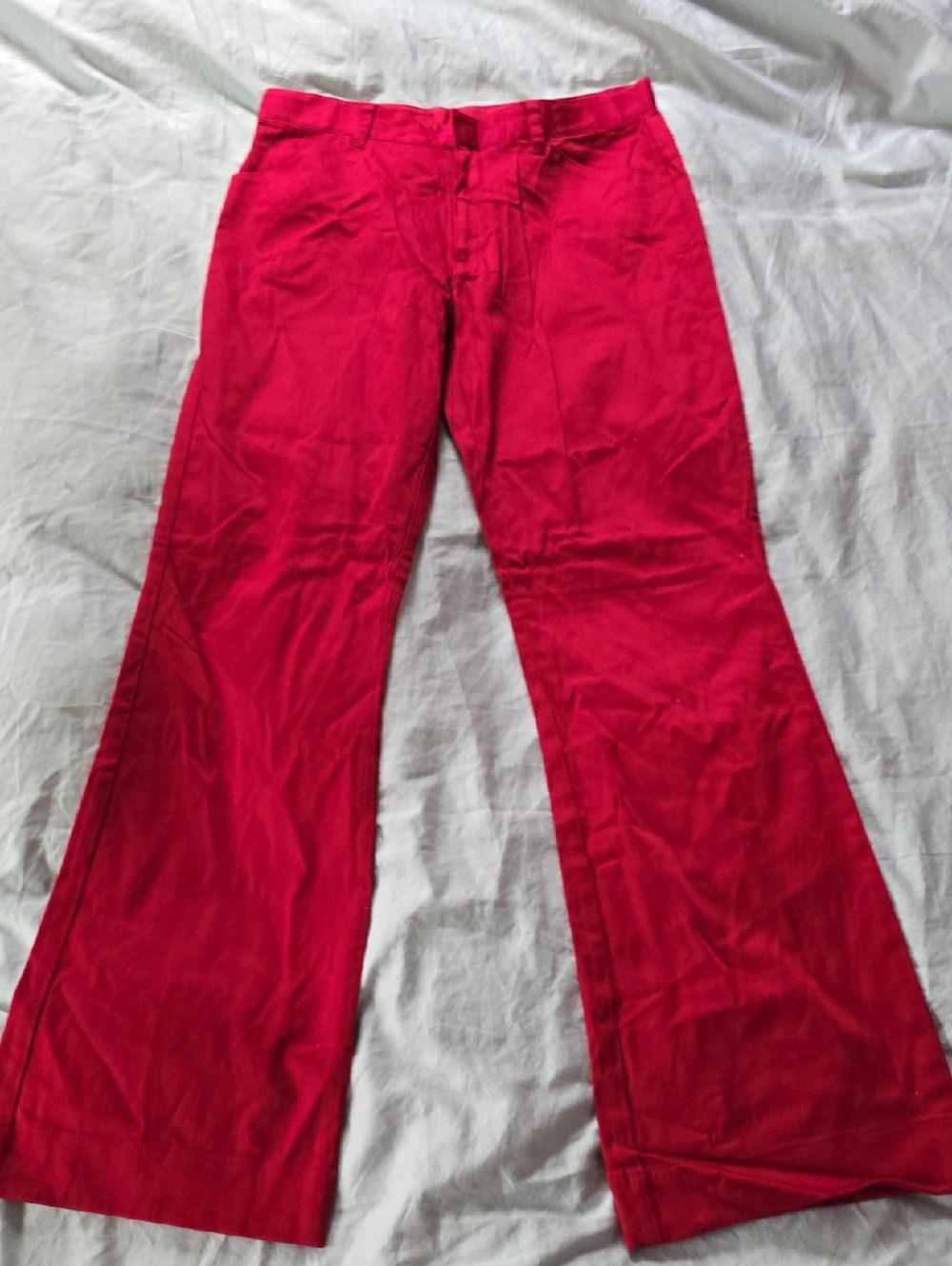 Women’s Boot Cut Flare Pants in Bright Red